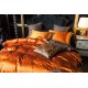 Luxurious Silky Orange Bedding Set - Royal Comfort