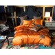 Luxurious Silky Orange Bedding Set - Royal Comfort