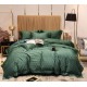 High-End Green Bedding Set - Herringbone Elegance