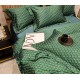 High-End Green Bedding Set - Herringbone Elegance