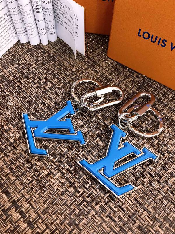 Stylish Accessory | LV Blue Logo Keychain