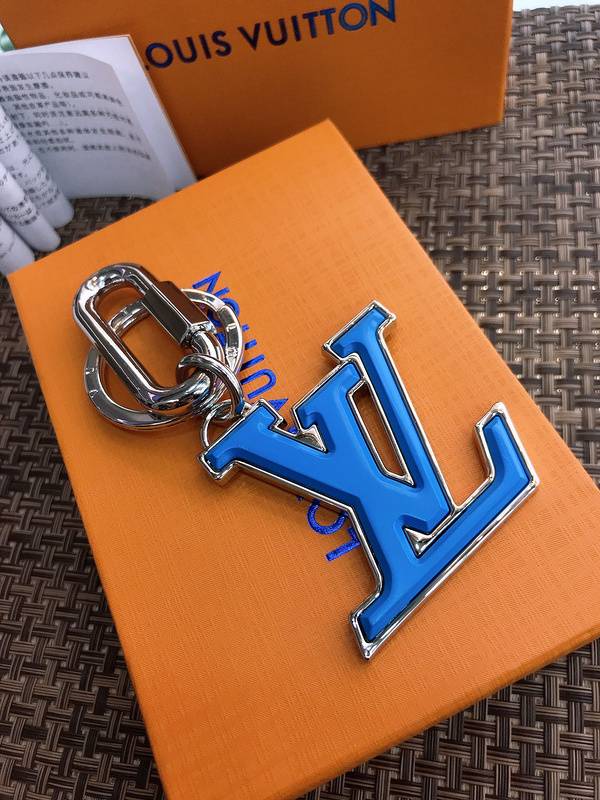 Stylish Accessory | LV Blue Logo Keychain