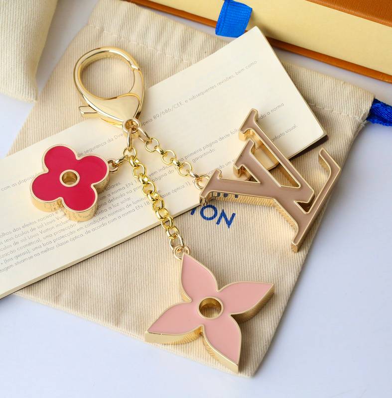 Louis Vuitton Floral Keychain - Chic and Colorful Accessory