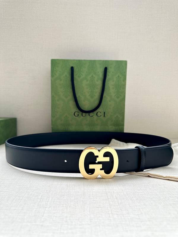 Gucci Belt - Luxury Gold Buckle Leather Belt for Men and Women