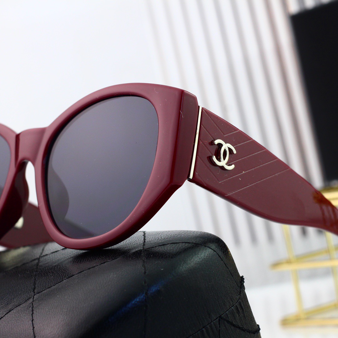 Chanel Red Sunglasses - Oversized Style, UV Protection, Luxury Fashion