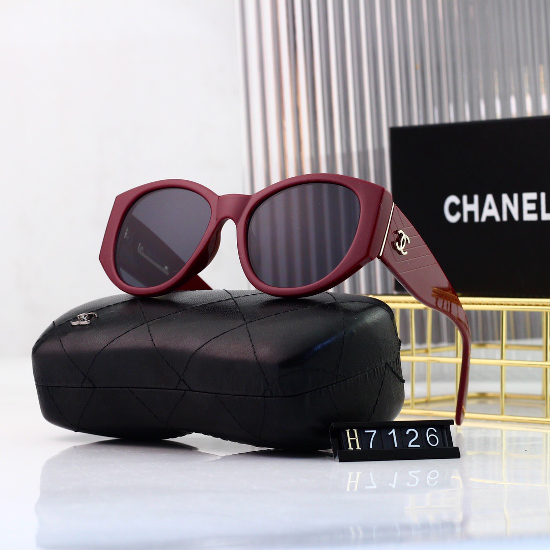 Chanel Red Sunglasses - Oversized Style, UV Protection, Luxury Fashion