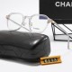 Chanel Transparent Glasses - Chic Clear Frames, Gold Accents, Fashion Forward