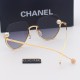 Chanel Pearl Sunglasses - Purple Gradient, Gold Frame, UV Protection, High-End Fashion