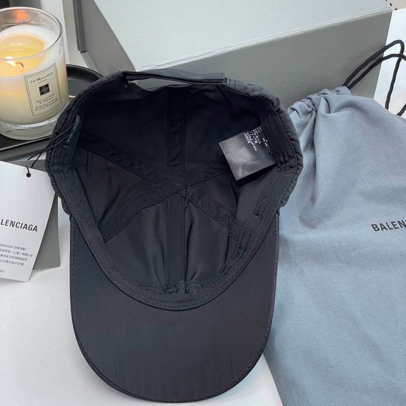 Balenciaga Black Baseball Cap, Minimalist Fashion, Brand Logo