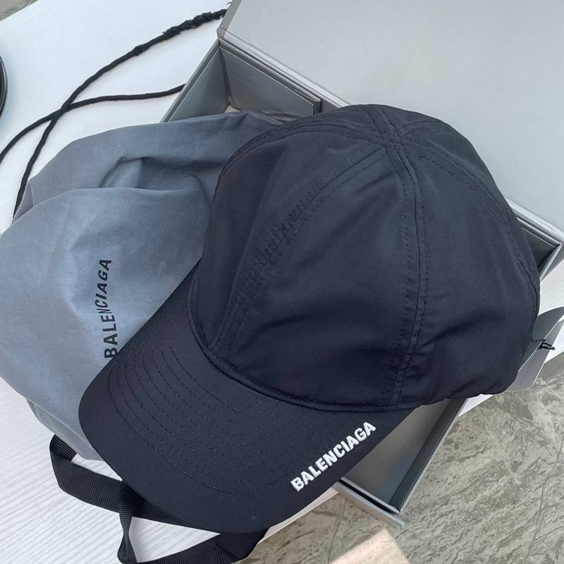 Balenciaga Black Baseball Cap, Minimalist Fashion, Brand Logo