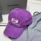 Balenciaga Purple Baseball Cap, Fashion Logo, Trendy Essential