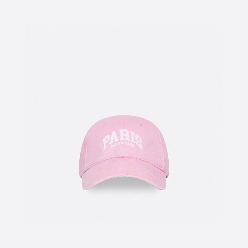 Balenciaga Pink Baseball Cap with Fashion Paris Logo, Trendy Essential