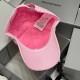 Balenciaga Pink Baseball Cap with Fashion Paris Logo, Trendy Essential