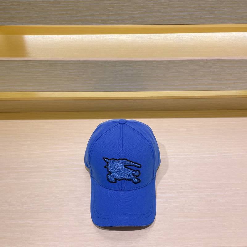 Burberry Blue Baseball Cap with Embroidered Dragon, British Fashion