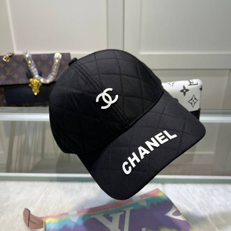 Chanel Black Baseball Cap with Classic Double C Logo, High-End Fashion