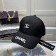 Chanel Black Baseball Cap with Classic Double C Logo, High-End Fashion