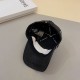  Louis Vuitton Black Baseball Cap with Classic Logo, High-End Fashion