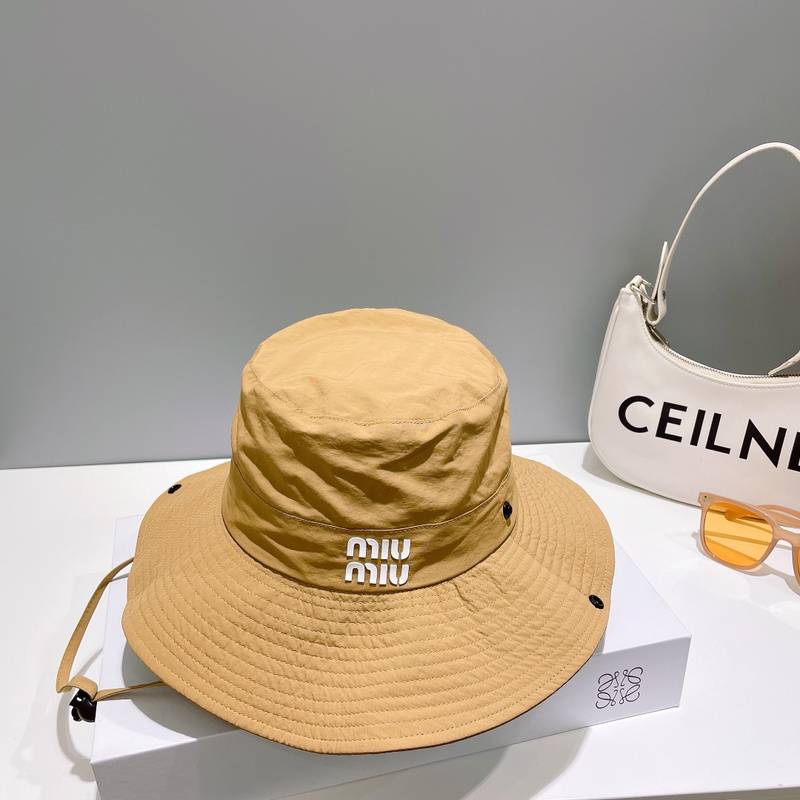 Miu Miu Tan Bucket Hat - Chic and Classic Accessory