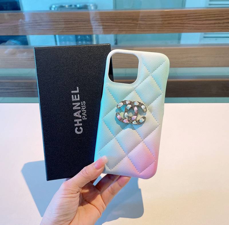 Chanel-Inspired Pastel Phone Case - Quilted Design with CC Logo #ChanelCase