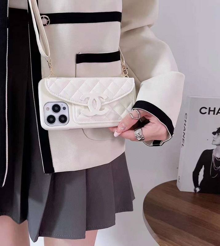 Chanel-Inspired White Quilted Phone Case - Crossbody Style #ChanelCrossbodyCase