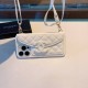 Chanel-Inspired White Quilted Phone Case - Crossbody Style #ChanelCrossbodyCase