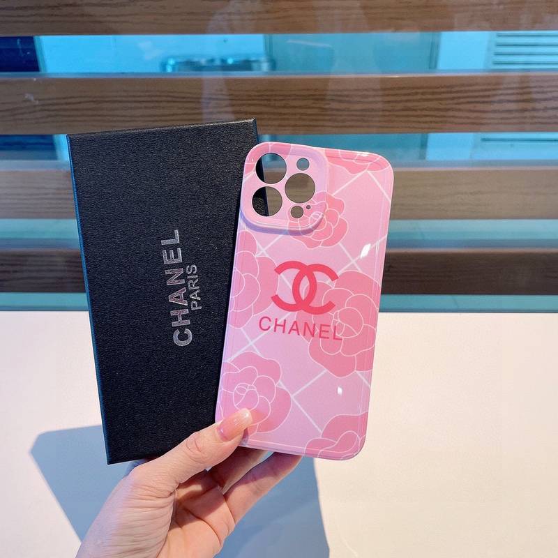 Luxury Pink Chanel-Style Phone Case - Brand Logo for a Chic Look #LuxuryPinkCase