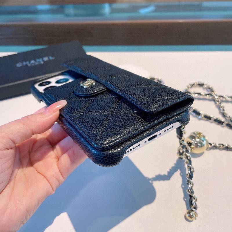 Chanel-Inspired Black Quilted Phone Case - Crossbody Ready #ChanelBlackCase