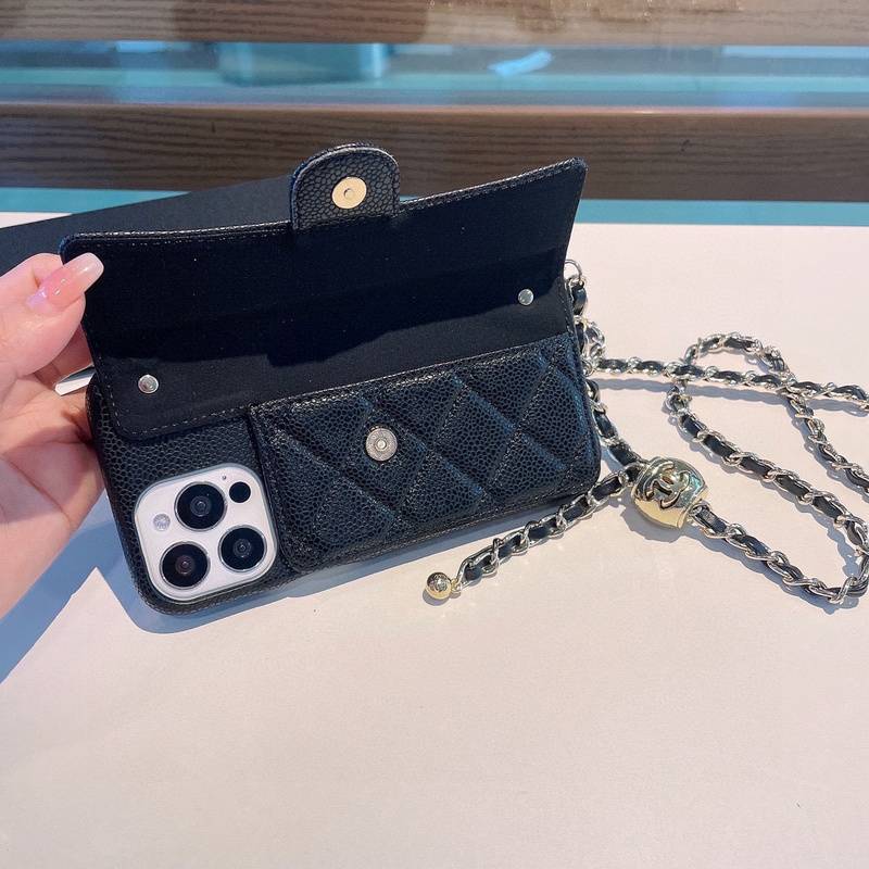 Chanel-Inspired Black Quilted Phone Case - Crossbody Ready #ChanelBlackCase