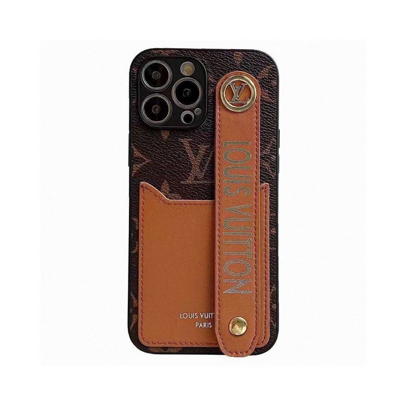 Luxury LV-Style Phone Case - Brown with Branded Card Slot #LuxuryLVCase