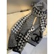 Black & White Houndstooth Scarf - Timeless Elegance for Any Season-Chanel