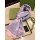 Luxurious Light Blue & Pink Scarf - Fashionable Winter Accessory