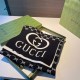 Black & White Luxury Scarf with Bold Logo Design-Gucci