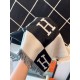 Chic Black & White Checkered Scarf - A Timeless Classic-Hermès