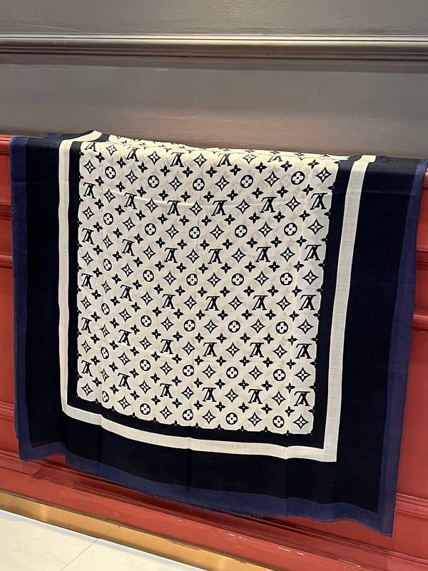 LV-Style Navy & White Scarf - Timeless Elegance #LuxuryFashion