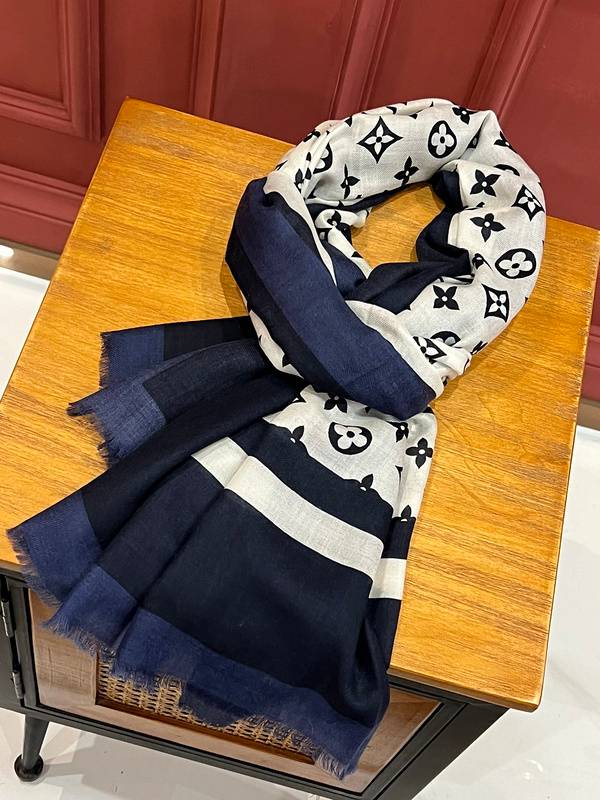 LV-Style Navy & White Scarf - Timeless Elegance #LuxuryFashion