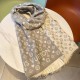 LV-Inspired Light Grey Scarf - Luxurious Winter Accessory #LuxuryScarf