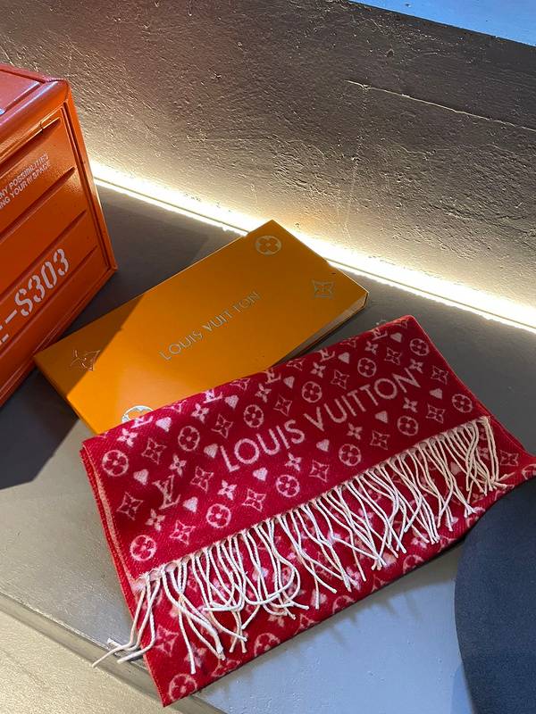 Stylish LV Red Scarf - A Must-Have for Fashionistas #LVFashionista