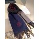 Navy Blue & Gray Reversible Scarf - Versatile Winter Accessory-Luo yiwei