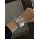 Elegance on Wrist | White Band Watch with Sparkling Diamonds