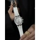 Elegance on Wrist | White Band Watch with Sparkling Diamonds