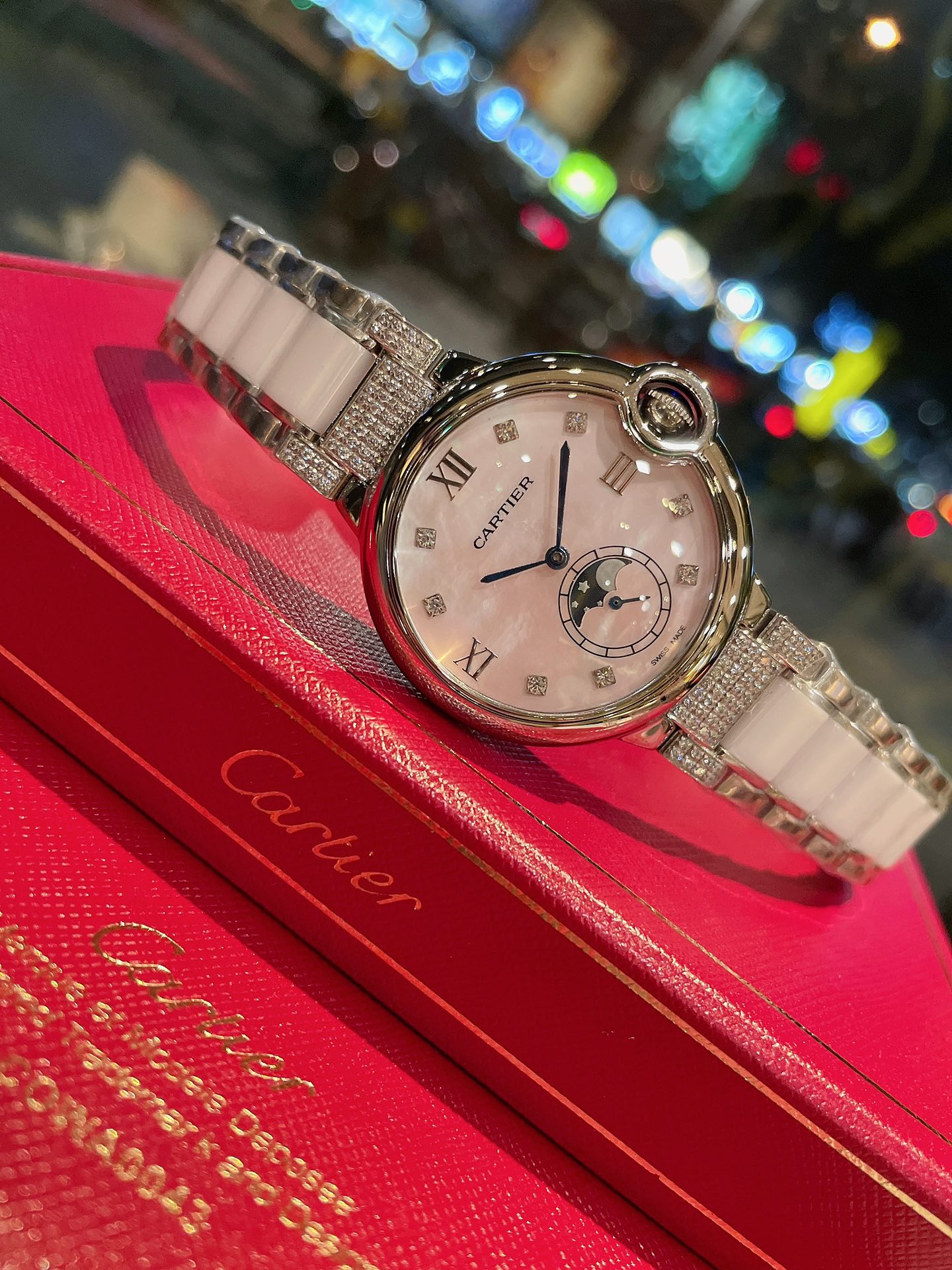 Elegant Cartier Watch with Diamond Bezel #LuxuryTimepiece