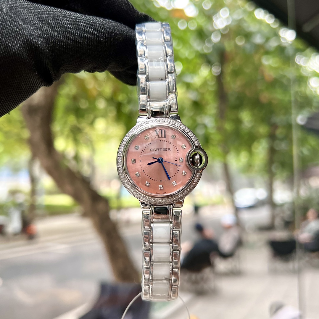 CartierPinkDial | Diamond Bezel Watch | #LuxuryWatch