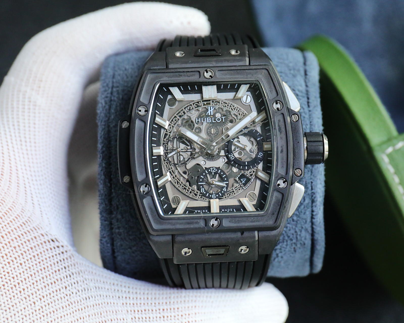 Innovative Design | HUBLOT Black Skeleton Watch