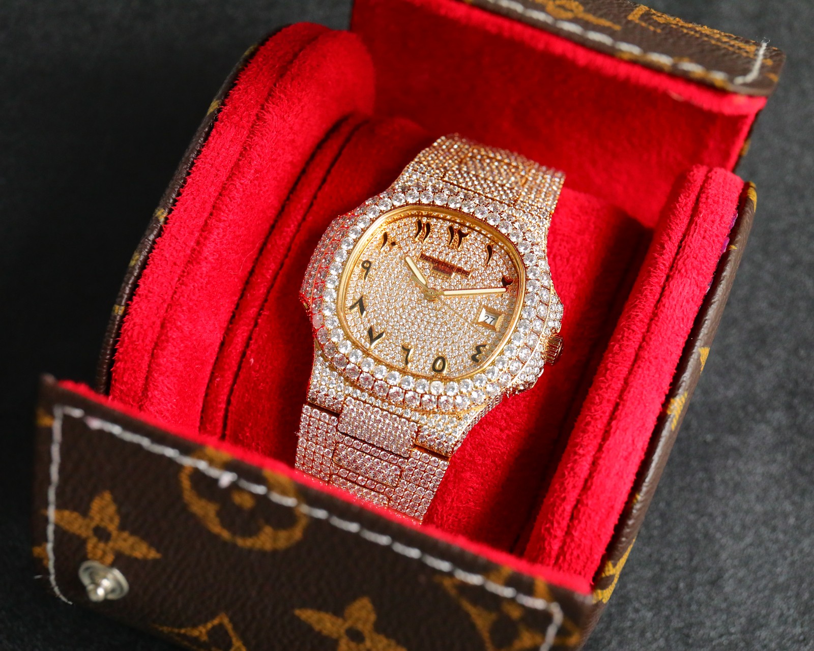 Dazzling Gold | Full Diamond Watch | Luxury Timepiece