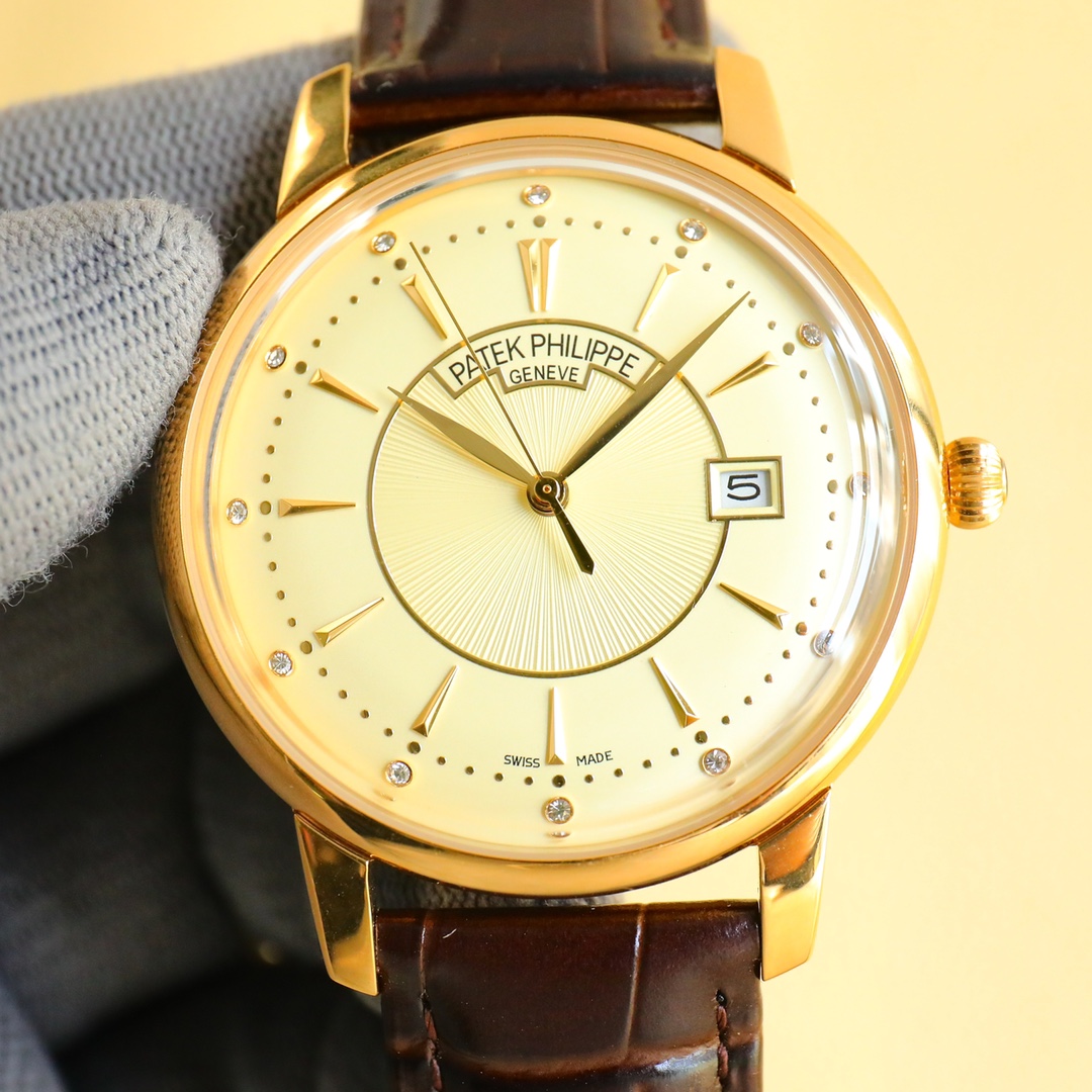 Timeless Luxury | Patek Philippe Gold Watch with Diamond Markers