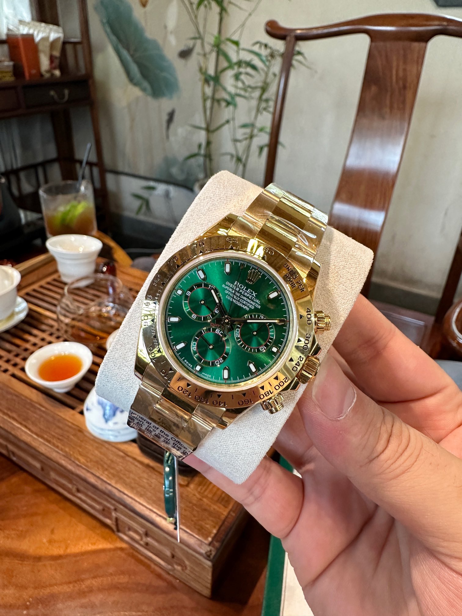 RolexDaytona | Green Gold Dial | #LuxuryChronograph