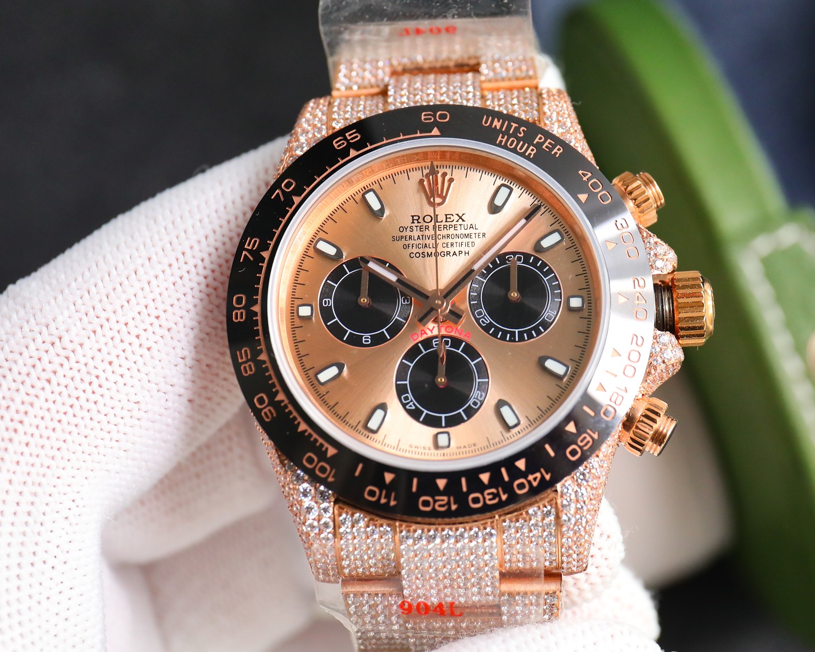 RolexDaytona | Rose Gold Diamond Bezel | #LuxuryWatch