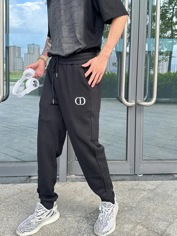 Dior CD Logo Embroidered Cotton Sweatpants - 23FW Collection - Comfort & Style