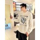 Ink Painting Cotton Crew Neck Sweatshirt - DIOR Inspired - Premium Quality