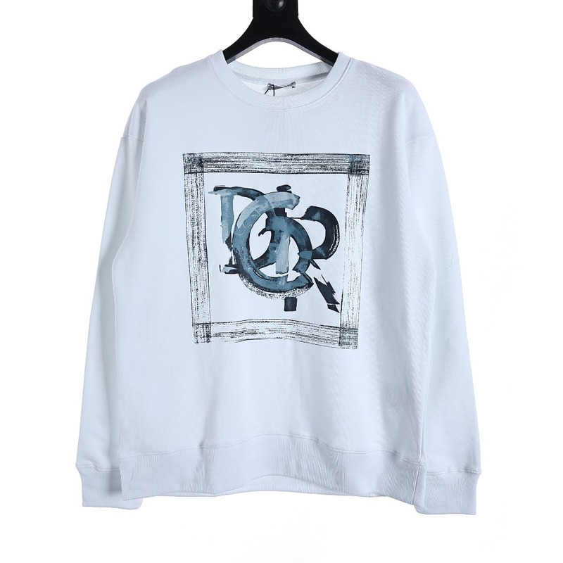 Ink Painting Cotton Crew Neck Sweatshirt - DIOR Inspired - Premium Quality